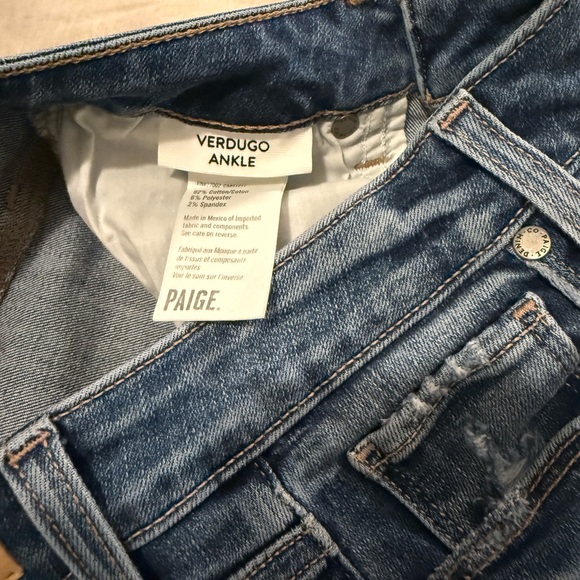 PAIGE Denim Blue VERDUGO ankle Skinny Jeans size 27 - Picture 6 of 8